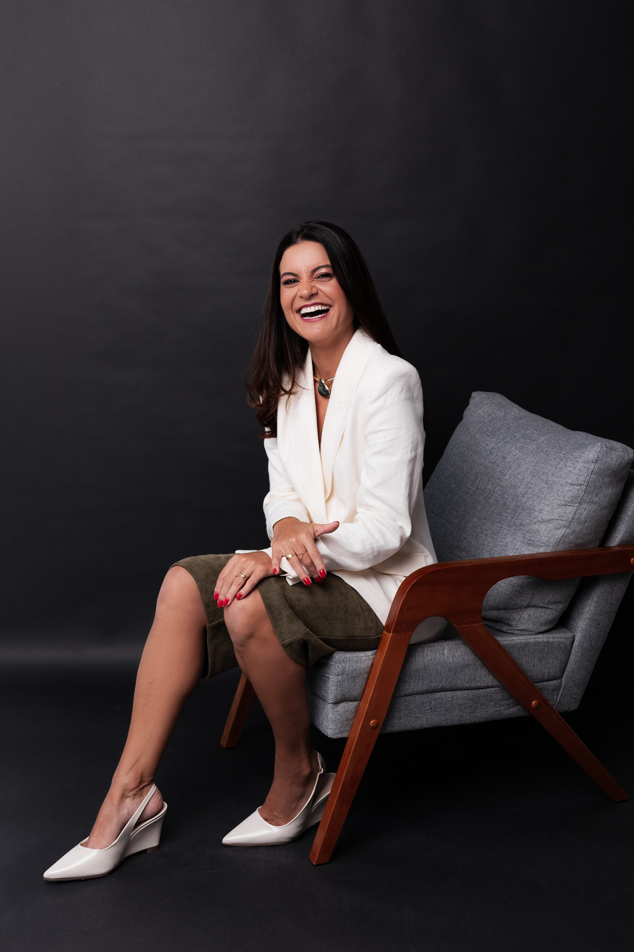 Retrato de Bárbara, sorriso espontâneo